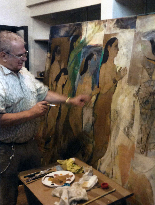 Master art restoration expert John Zak at work